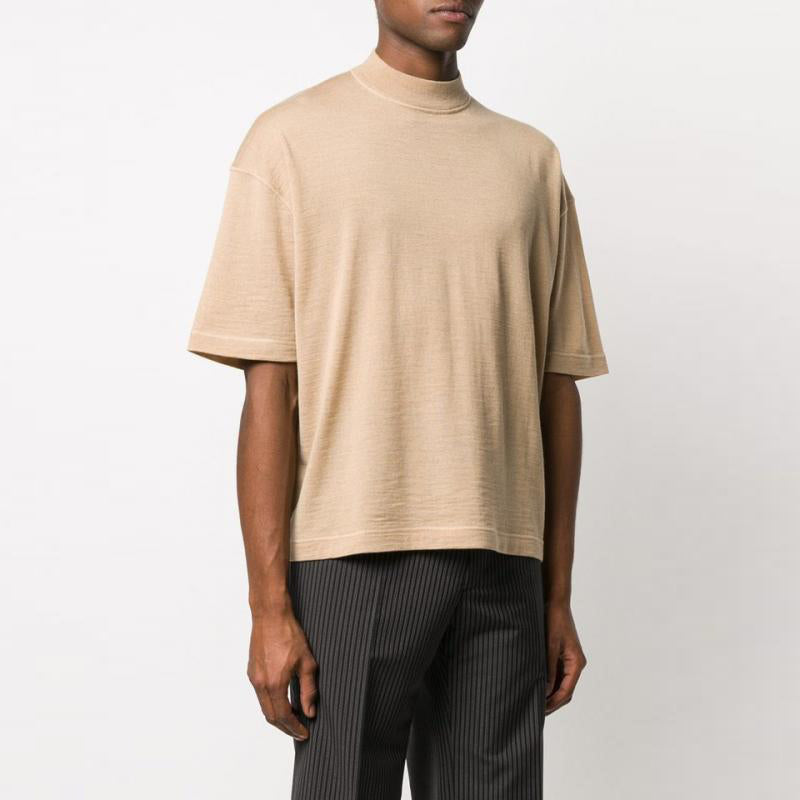 High-stretch mid-neck men's T-shirt 134